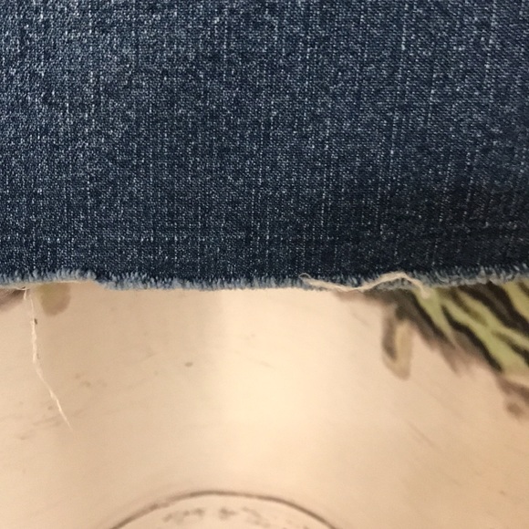 Dress Barn denim distressed hem bling skirt - Picture 5 of 13